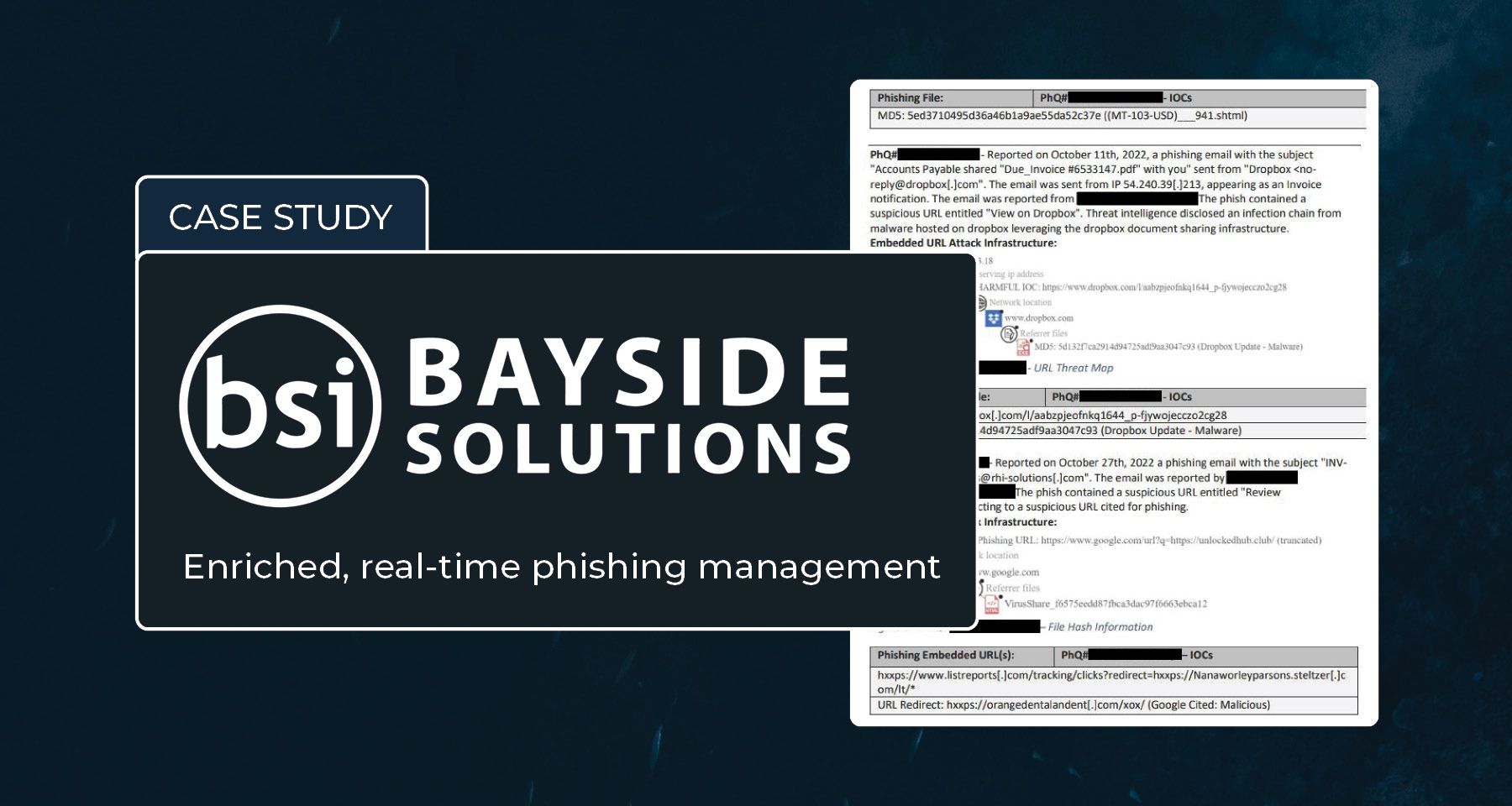 Enriched, real-time phishing management
