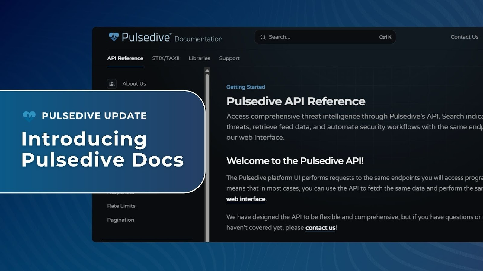 Update: Introducing Pulsedive Docs